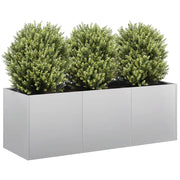 Fioriera-Vaso-Contenitore per Piante 120x40x40 cm in Acciaio Zincato