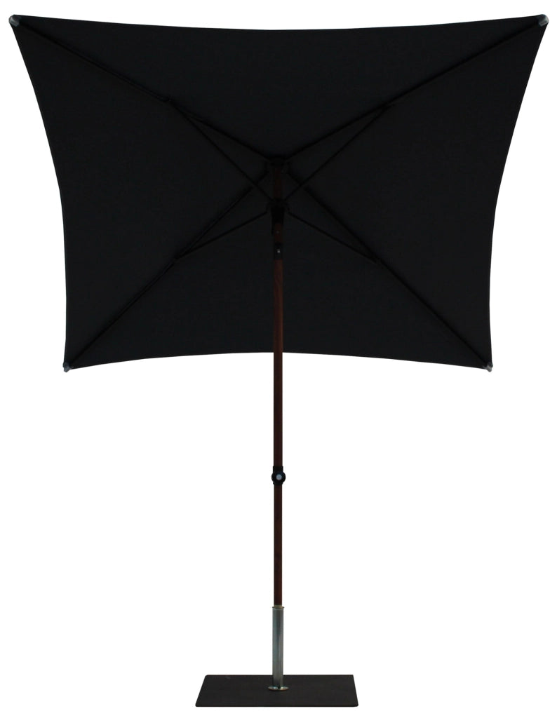 Ombrellone da Giardino 2x2 m Palo Ø38 mm in Alluminio Effetto Legno Tessuto Poliestere Trend Wood Antracite