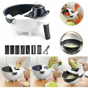 Trade Shop - Taglia Verdure Affettaverdure Multifunzione 9 In 1 Affettatutto Grattugia Inox -