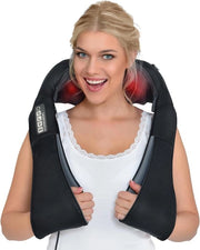 Apparecchio di massaggio con garanzia di 7 anni - Massaggio Shiatsu per collo, schiena e spalle - Calore e vibrazione - Massaggio profondo 4D con rilascio di tensione muscolare