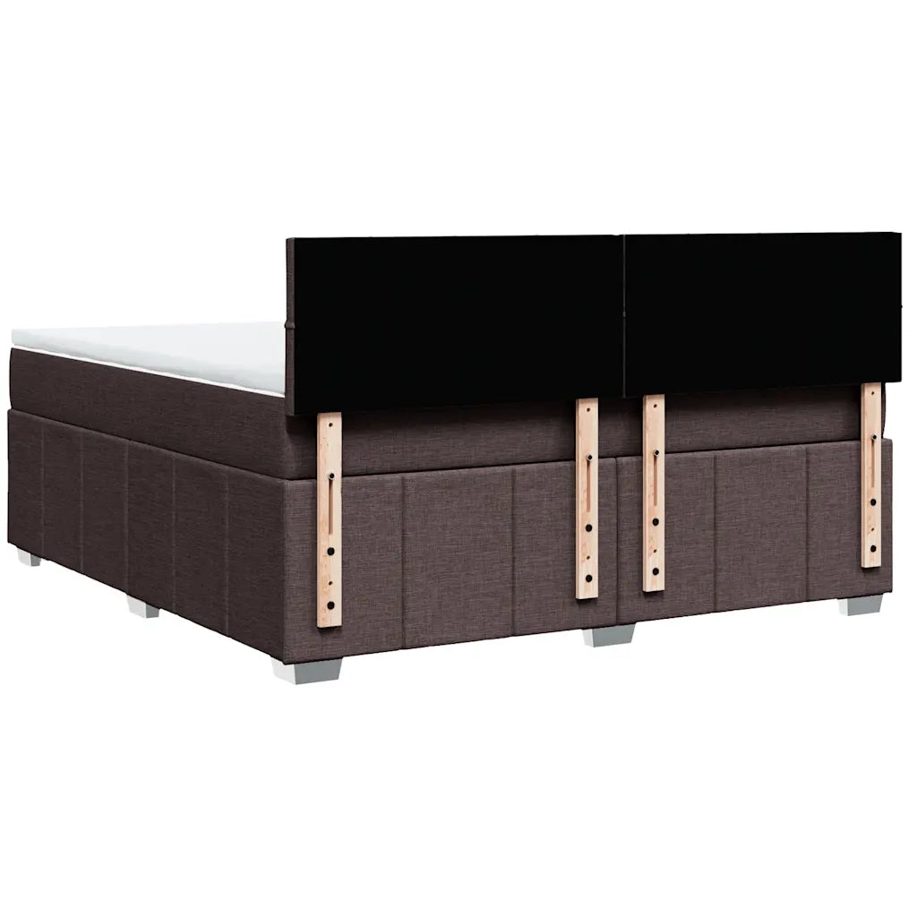 Giroletto a Molle con Materasso Marrone Scuro 180x200cm Tessuto 3289450