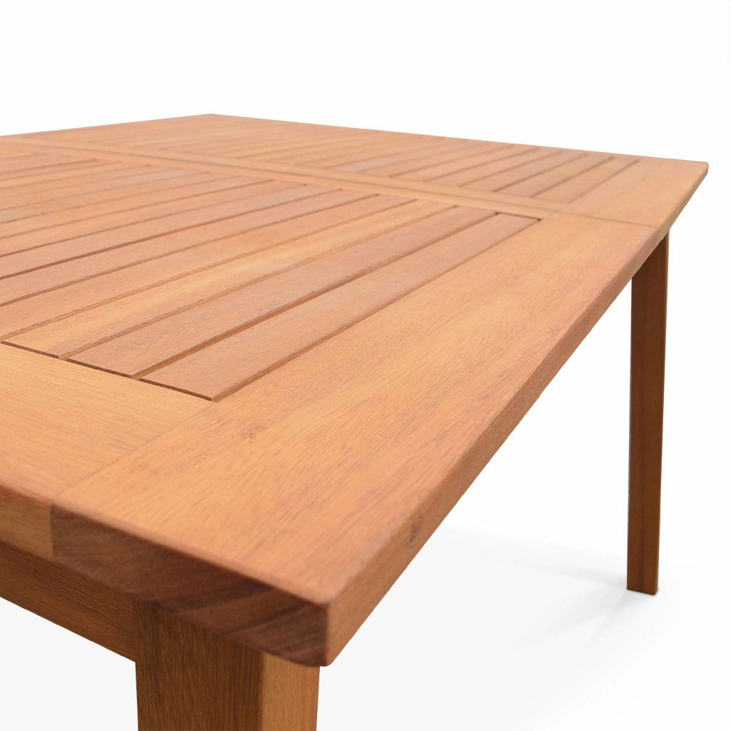 Tavolo da giardino rettangolare allungabile in legno, 6 a 10 posti,