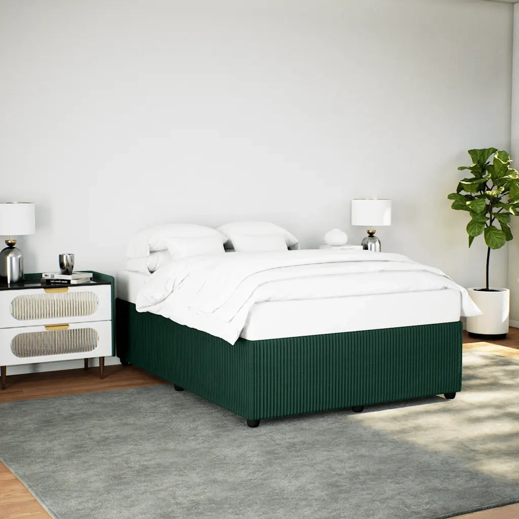 Giroletto senza Materasso Verde Scuro 140x200 cm in Velluto