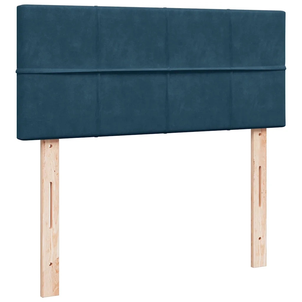 Giroletto a Molle con Materasso Blu Scuro 120x200 cm in Velluto 3286286