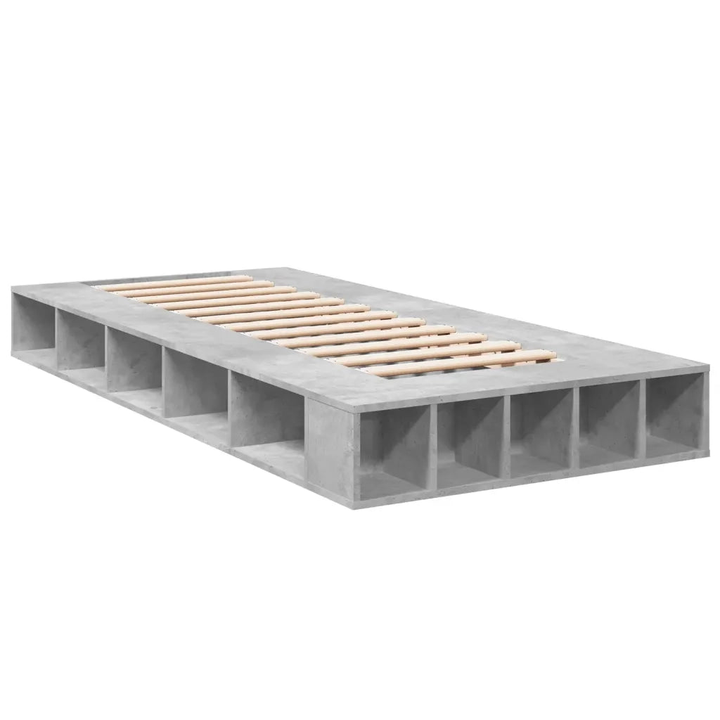 Giroletto-Struttura Letto Grigio Cemento 100x200 cm in Legno Multistrato 985372