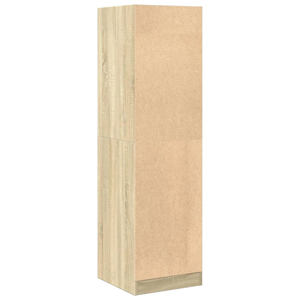 Mobiletto da farmacia in legno composito di rovere Sonoma 40 x 41 x 144,5 cm ampio spazio contenitivo stile classico legno di rovere Sonoma 02_0055660