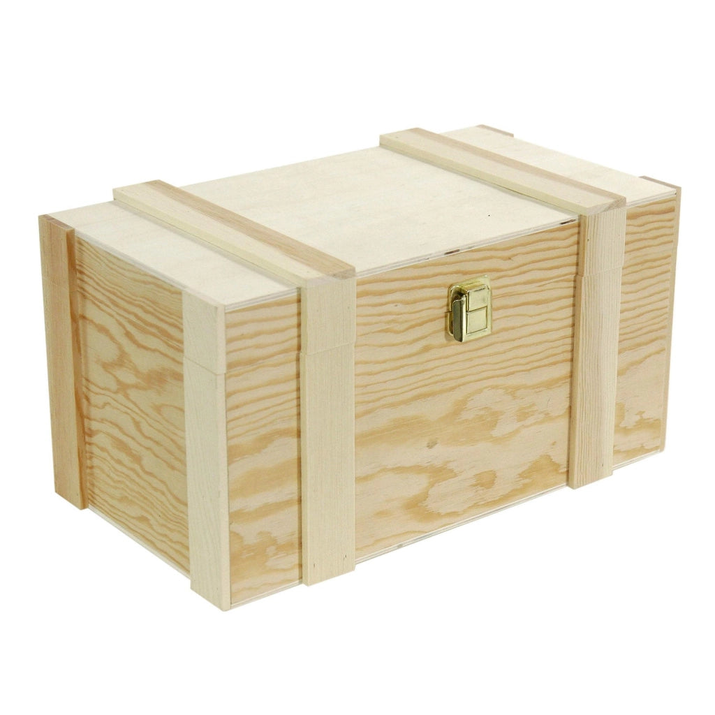 Cassetta portabottiglie 2+2 Posti in pino naturale cm 37x21xh19