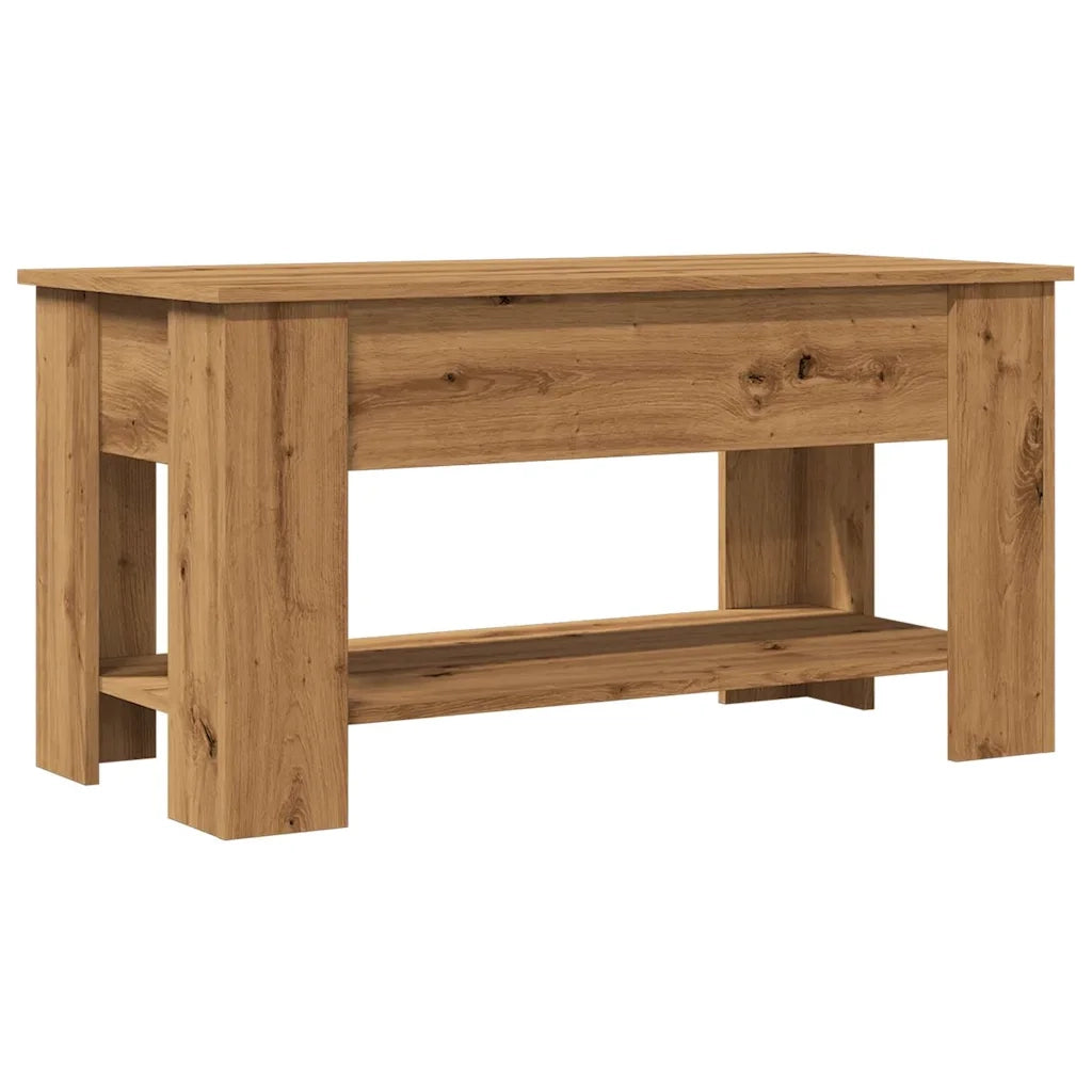 Tavolino Salotto Rovere Artigianale 101x49x52 cm in Truciolato 856927