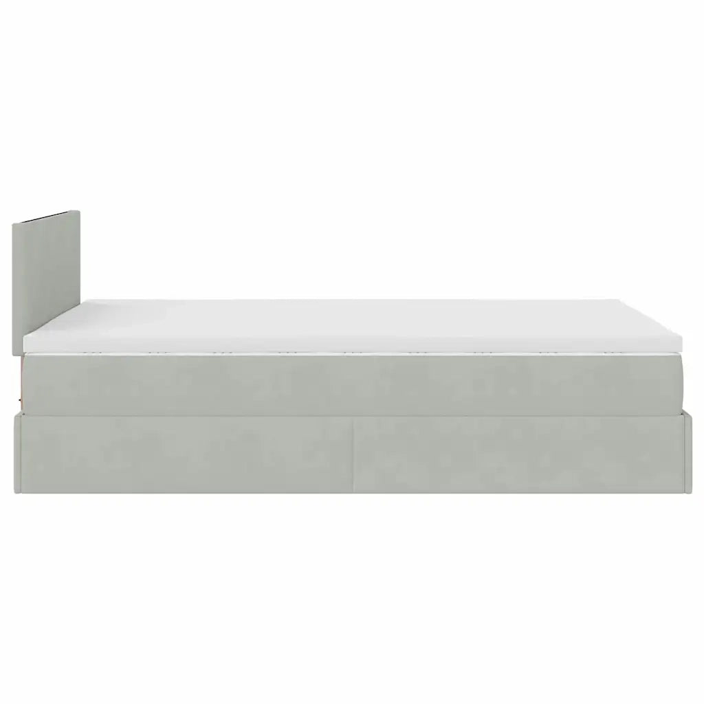 Struttura Letto Pouf con Materasso 120x200 cm Velluto 3312542