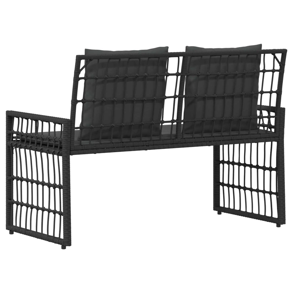 Panchina da esterno Nero e Grigio scuro 116 x 55 x 82 cm