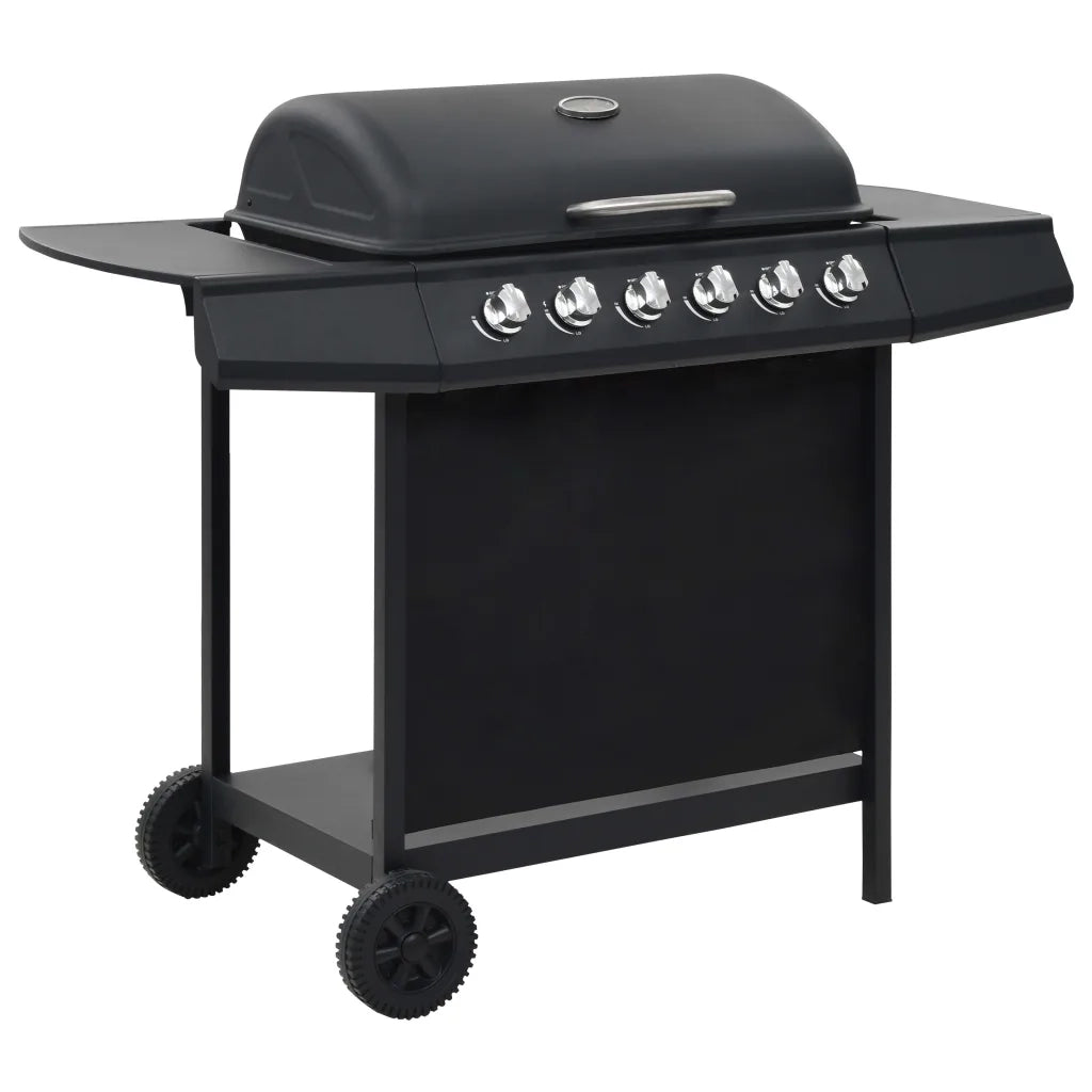 Barbecue Griglia a Gas con 6 Fornelli Acciaio Nero CFW7810473