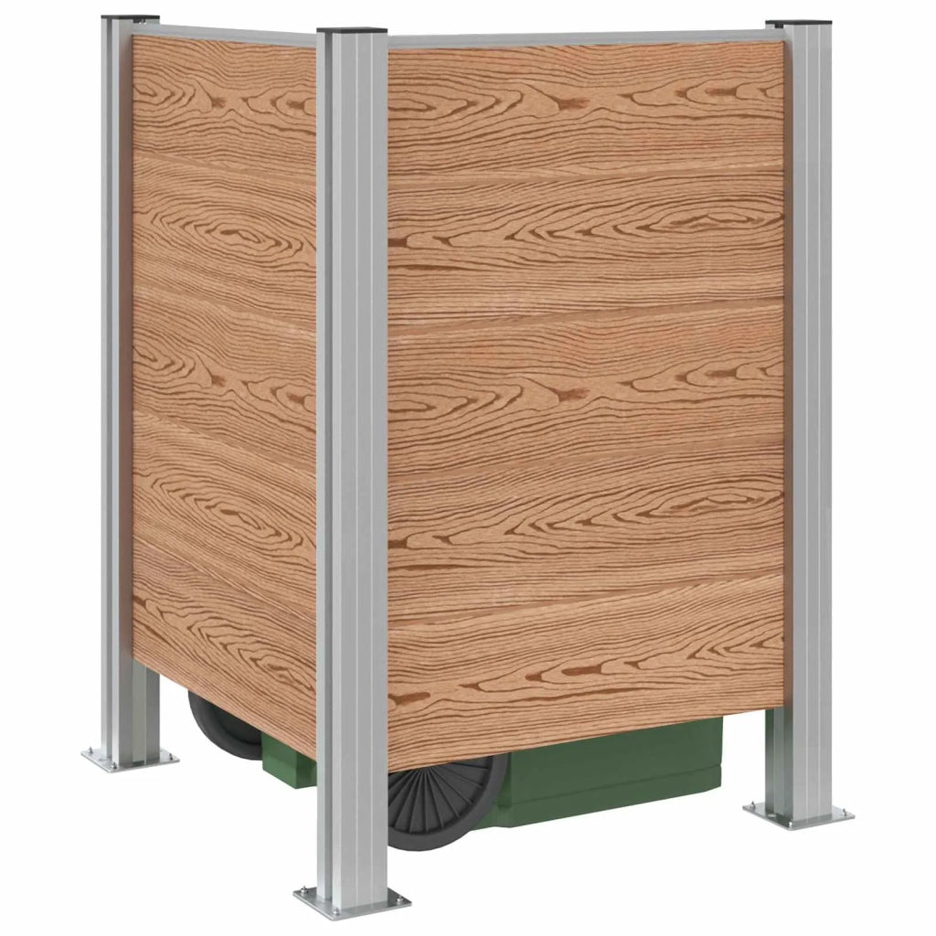 Recinzione Contenitore per Rifiuti Marrone 85 x 85 x 115 cm 42039183