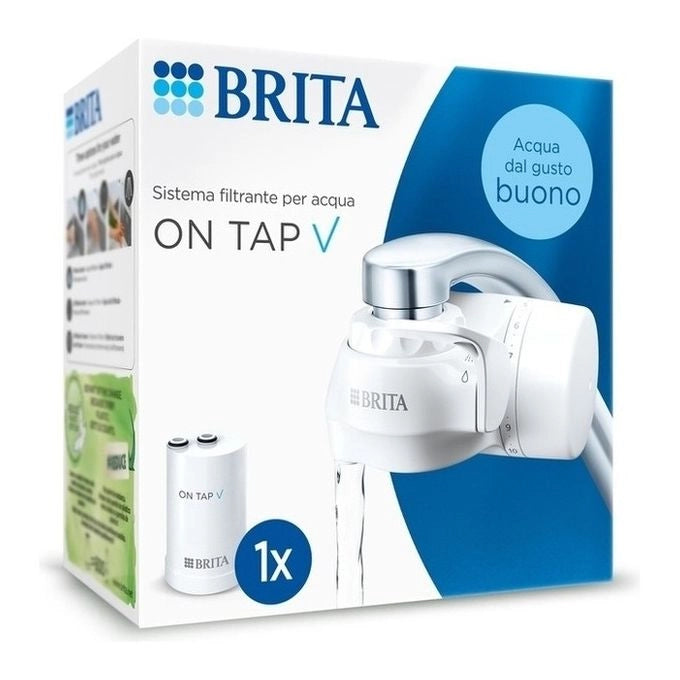 Brita Sistema filtrante per acqua ON TAP V incluso 1x filtro V - per acqua sostenibile dal gusto migliore direttamente dal rubinetto