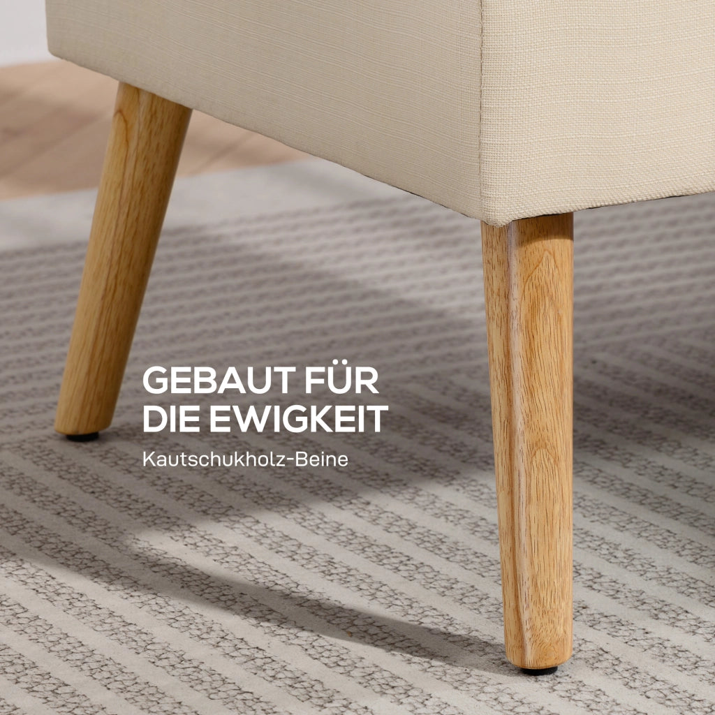 Divano 2 Posti Tessuto Trapuntato ¨C Zephmum ¨C Beige 90x90x90