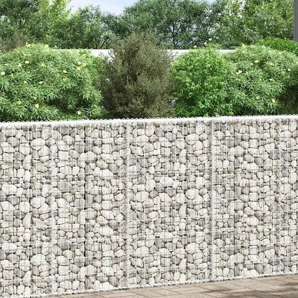 Gabbione Fioriere | Cassetta per fiori | Letto Rialzato Trapezio Acciaio Zincato 100x20x100 cm