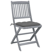 Sedie da Giardino Pieghevoli 6pz con Cuscini in Massello Acacia 3065450