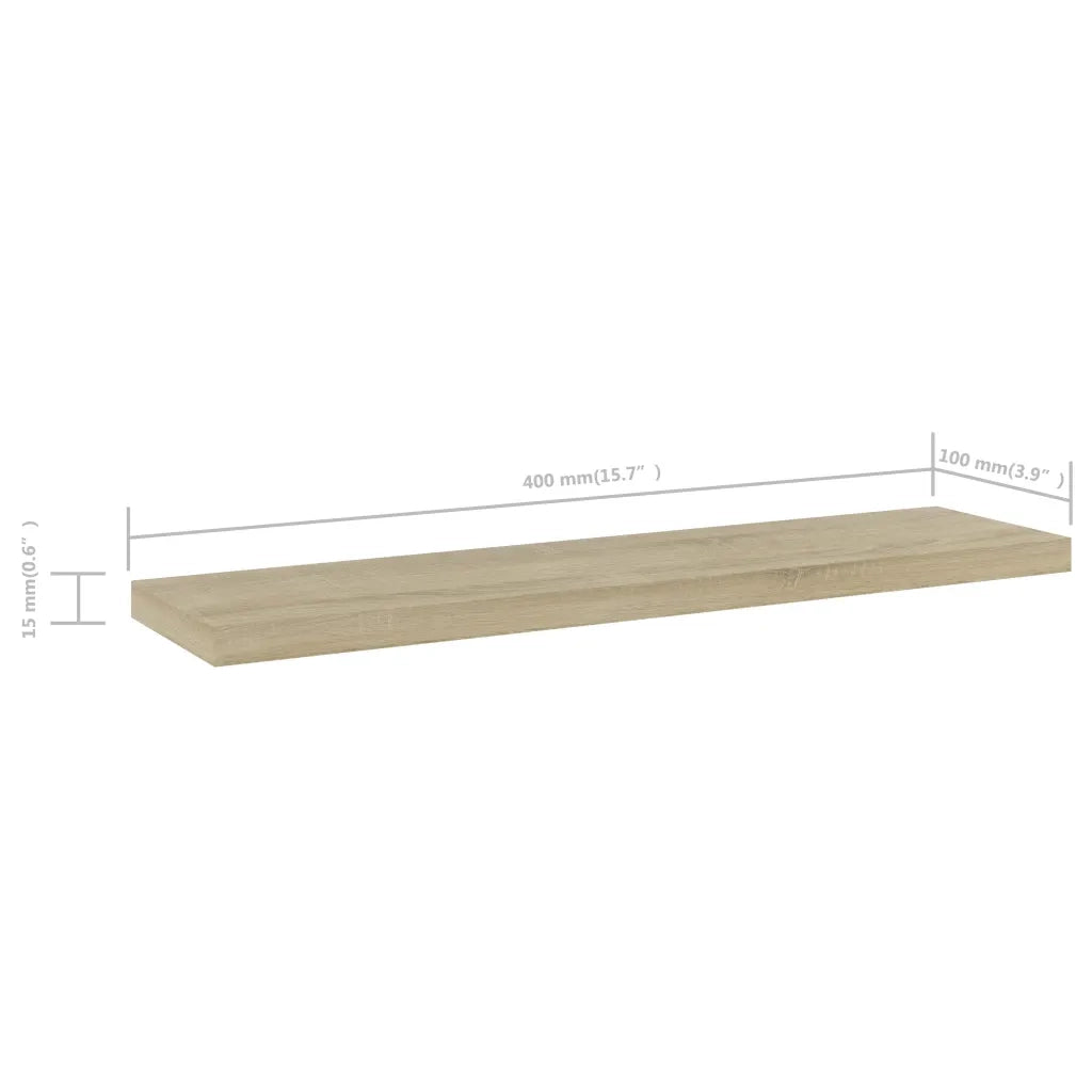 Ripiani per Libreria 4pz Rovere Sonoma 40x10x1,5cm Multistrato 805128