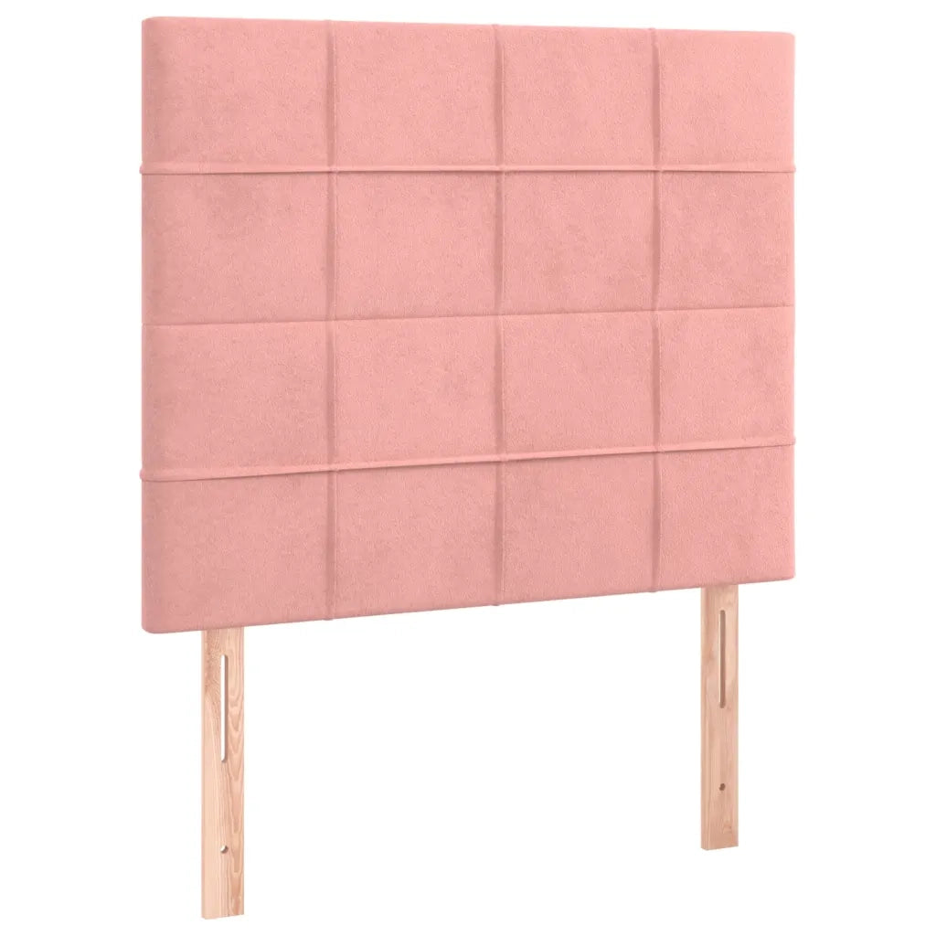 Testiera-Testata-Testiera Decorativa Rosa 80x5x118/128 cm Velluto 963502