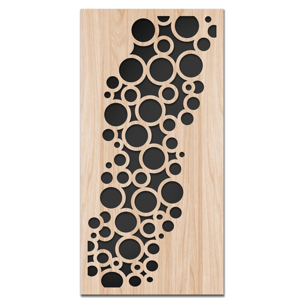 CIRCLE - Quadro arredo LASERCUT composito Legno e PVC Misura: 70x140 cm