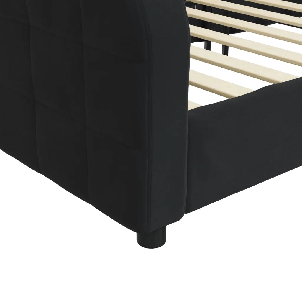Letto da Giorno Nero 100x200 cm in Velluto 354069