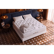 Pacchetto letto completo - Materasso 140x190cm + Box spring con doghe (in kit) + 2 cuscini + Piumino - Buckingham