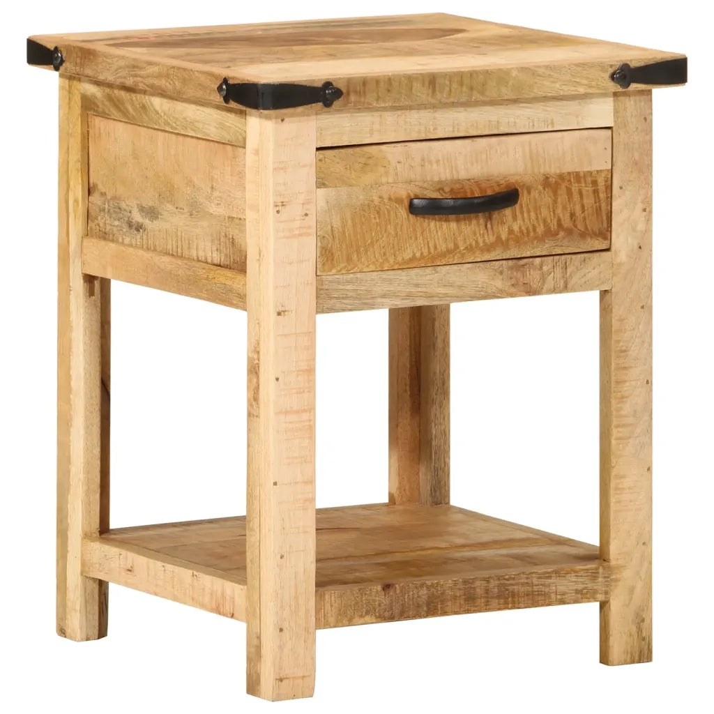 Comodino 40x40x50 cm in Legno Massello di Mango 372716