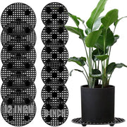Set di vasi per fiori con griglia di drenaggio - set da 6 - plastica