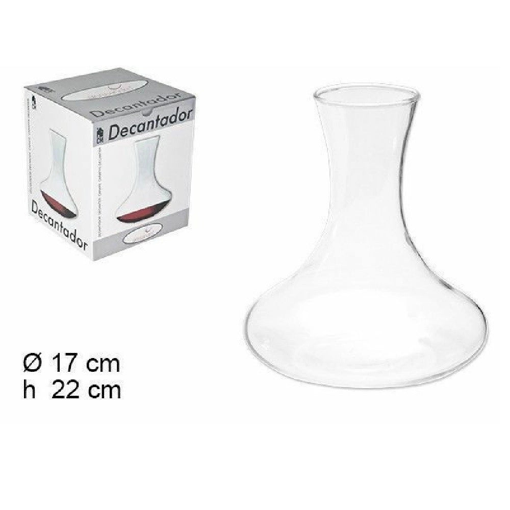 Trade Shop - Decanter Per Vino In Vetro Aeratore Sommelier Enoteca Ristorante 17x22cm 054093 -