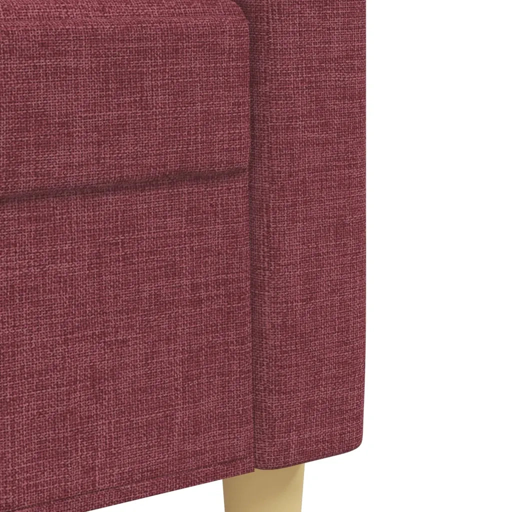 vidaXL Set di Divani 3 pz Rosso Vino in Tessuto