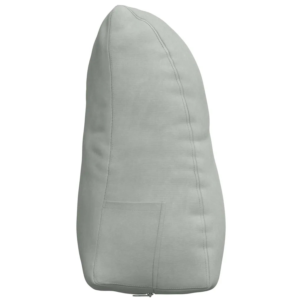 Cuscino per Schiena | Cuscino dorsale Grigio chiaro 45 x 24 x 50 cm Velluto