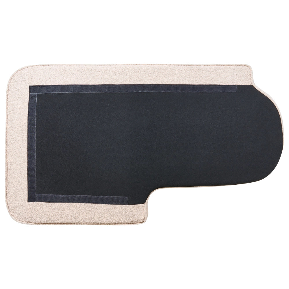 Chaise longue Velluto Beige Chiaro Rivestimento Gambe In Metallo nero versione destra