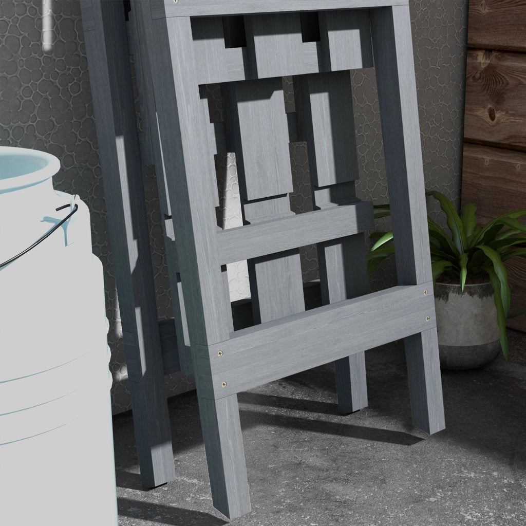 Libreria per Piante Pieghevole 3 Livelli ¨C zephmum ¨C Grigio 100x36x112 cm