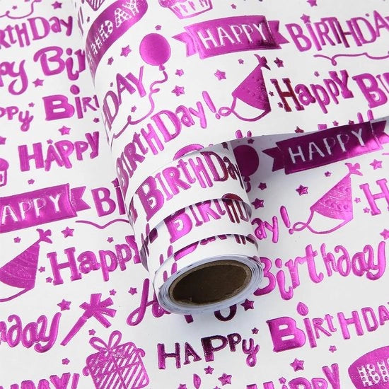 Cadeaupapier Luxe Paars per ogni occasione - 17x120 pollici