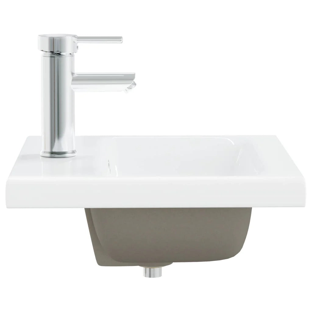 Lavabo da incasso con rubinetto 42 cm ceramica bianca 02_0002795