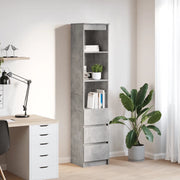 Credenza Grigio Cemento 37,5x35x180 cm in Legno Multistrato 861664