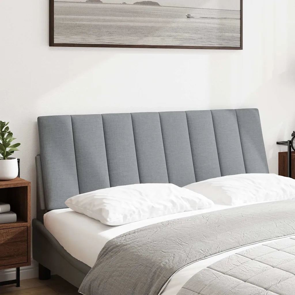 Cuscino Testiera Hanko Grigio Chiaro 140 cm in Tessuto CFW2368861