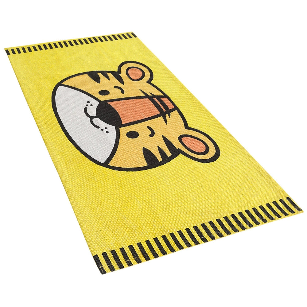 Tappeto da tappetino Stampa Tigre Gialla 60 x 90 cm passatoia a pelo corto per Bambini Sala Giochi