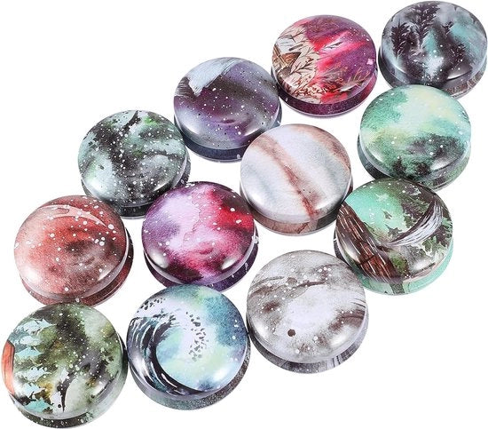 12 scatole metalliche, contenitori per candele, scatole per biscotti, scatole per dolci, bicchieri per candele con coperchio, scatole per caramelle, contenitori per candele, accessori per la decorazione, contenitori per la riserva, doni per festa