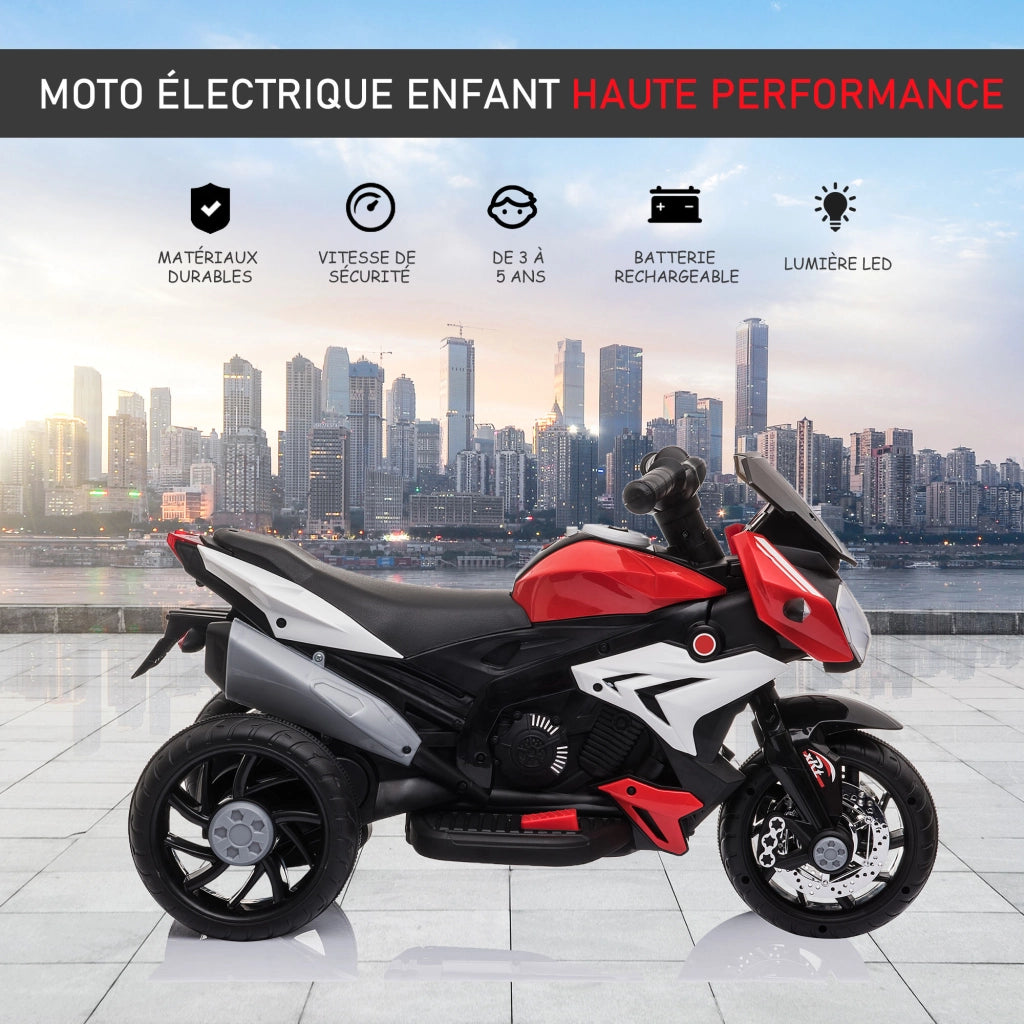 Veicolo Elettrico Bambini 3 Ruote ¨C zephmum ¨C Nero e Rosso