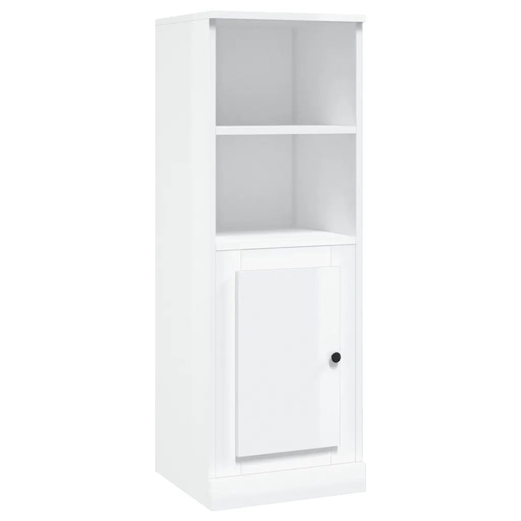 Credenza-Buffet-Armadio da cucina Bianco Lucido 36x35,5x103,5 cm in Legno Multistrato