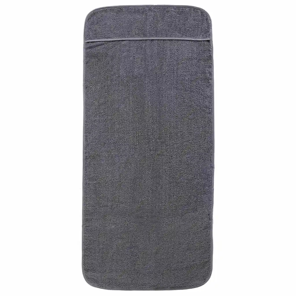 Asciugamani da Spiaggia 2 pz Antracite 60x135cm Tessuto 400 GSM 362673