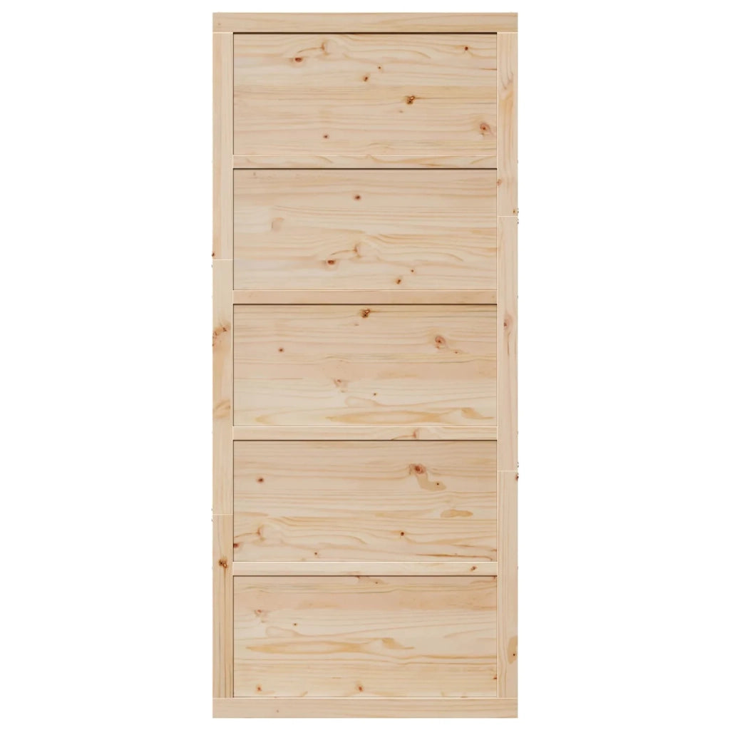 Porta del fienile Naturale 100 x 2,5 x 208 cm