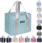 Borsa da pranzo riutilizzabile, impermeabile, ripiegabile per donne, uomini, bambini e studenti, viaggi, picnic, scuola (verde)