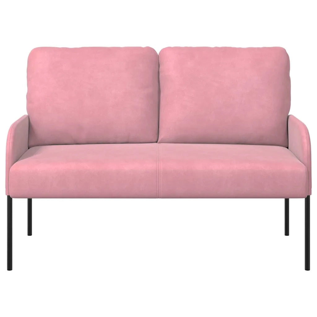 Divano | Divano da soggiorno | Sofa con cuscino 110cm Rosa Legno compensato