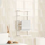 Portasciugamani Bianco 24x12x48 cm in Acciaio 336124