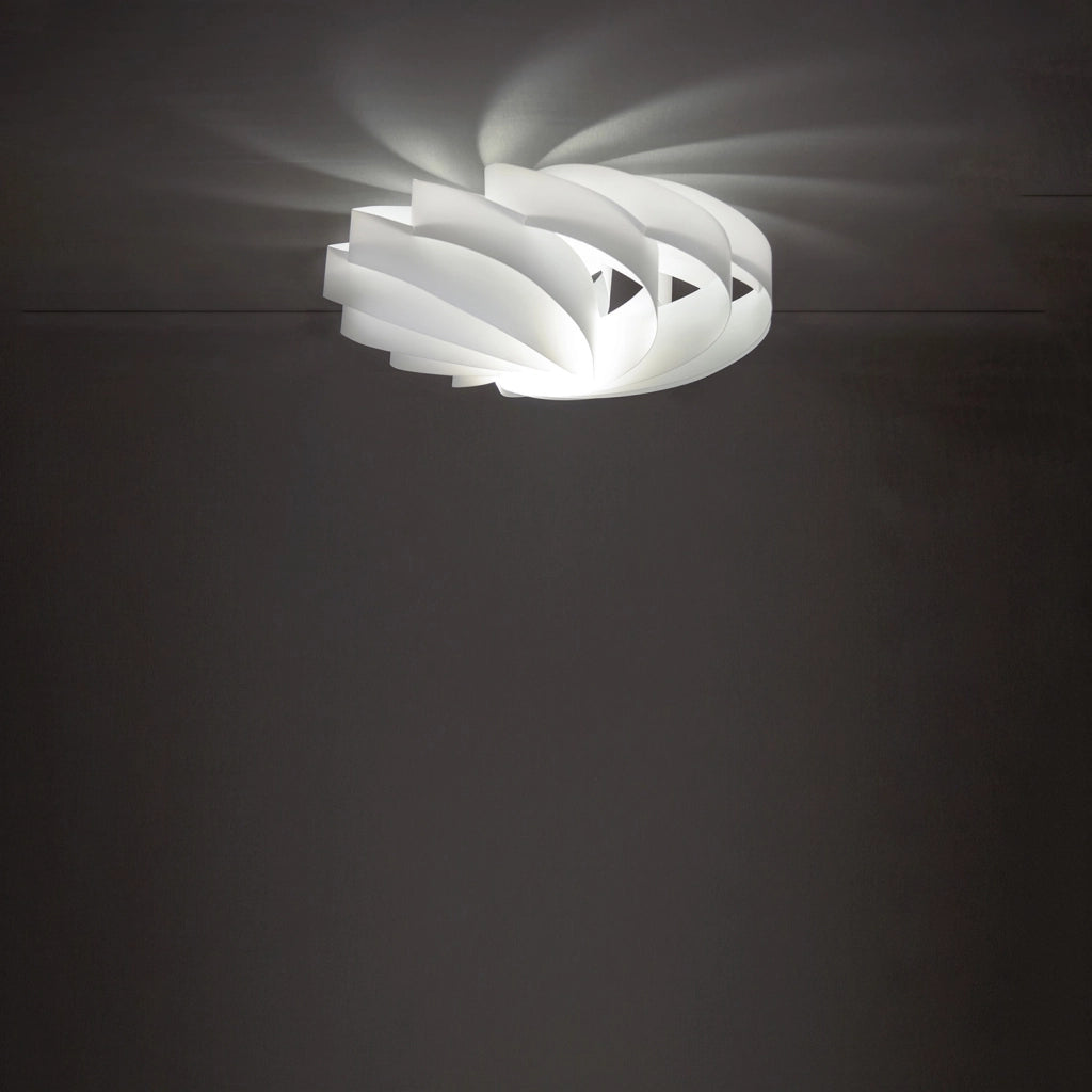 Plafoniera Moderna Flat Polilux ® Bianco 5 Luci E27