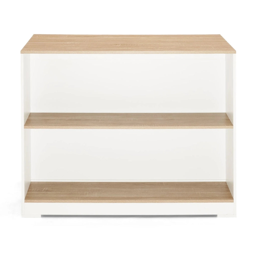 IDMarket - Tavolo bar ad isola JUNO in legno bianco con piano in faggio