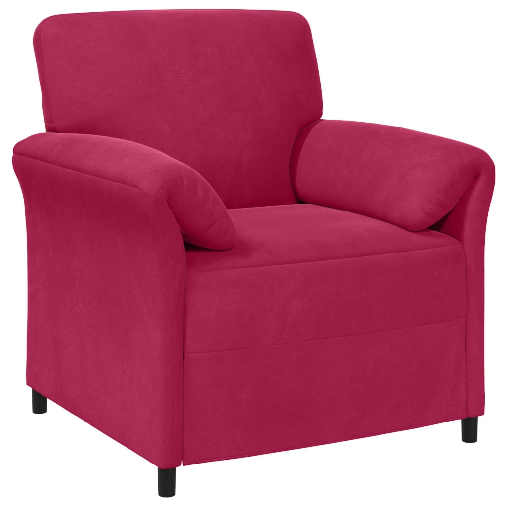 Set di divani 2 pz Rosso Vino Velluto 3424918