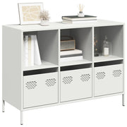 vidaXL Credenza Bianca 101,5x39x73,5 cm in Acciaio Laminato a Freddo