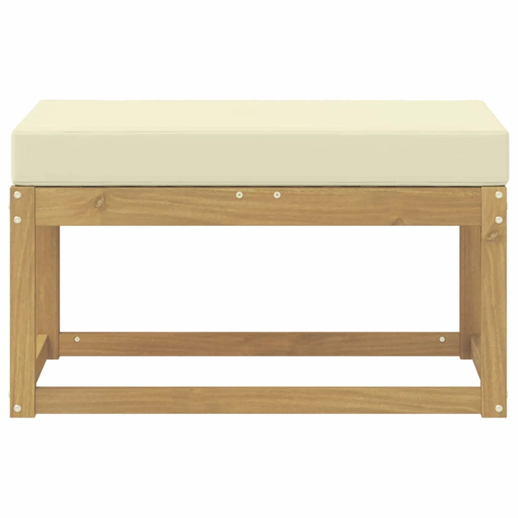 Panca da esterno con cuscino Bianco 80 x 43 x 45 cm 901668